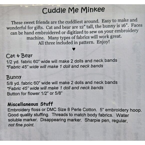 Cotton Ginnys Cuddle Me Minkee Animal Babies Cat Bear Bunny 12 Inch 16 Inch New - Picture 5 of 6